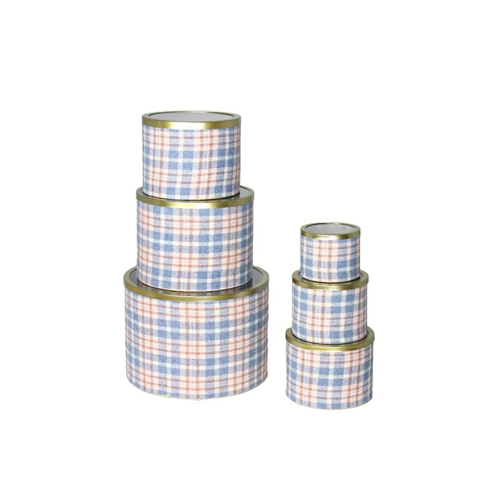 SET 6 SCATOLE SCOZZESE BLU